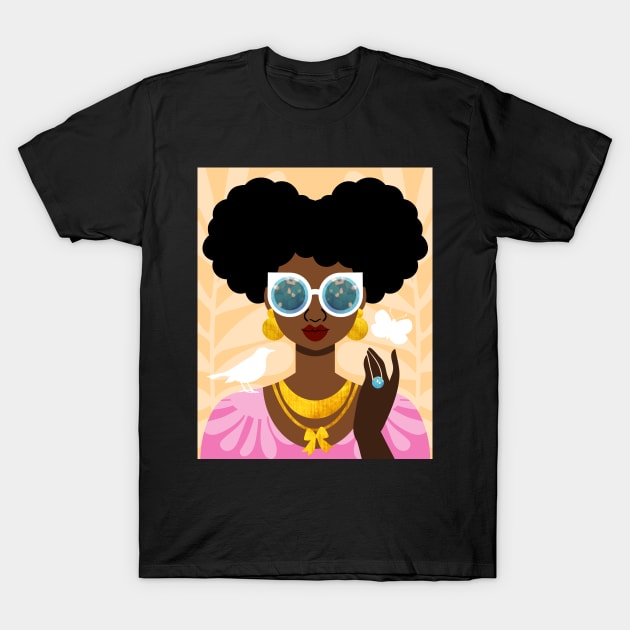 Afro Puffs T-Shirt by tabithabianca